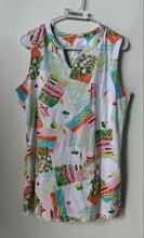 Load image into Gallery viewer, Denim & Co. Womens Multicolor Printed Split Neck Tunic Blouse Top Size Medium