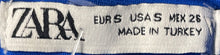 Load image into Gallery viewer, Zara Womens Blue Sleeveless Crew Neck Back Zip Cropped Blouse Top Size S