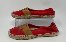 Load image into Gallery viewer, Authentic Tory Burch Womens Jamie Red Slip-On Espadrille Shoes Size 7M