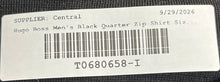 Load image into Gallery viewer, Hugo Boss Mens Black Long Sleeve Mock Neck Regular Fit Quarter Zip T-Shirt Sz M