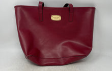 Load image into Gallery viewer, Michael Kors Womens Red Leather Inner Pocket Double Strap Shoulder Bag