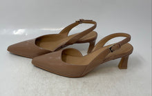 Load image into Gallery viewer, Naturalizer Womens Beige Leather Kitten Slingback Sandals Size 7.5M