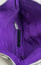 Load image into Gallery viewer, Juicy Couture Womens Silver Rhinestone Foldover Sateen Jade Clutch Handbag