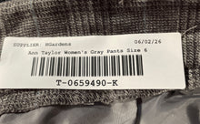 Load image into Gallery viewer, Ann Taylor Womens Gray Plaid Signature Fit Straight Leg Dress Pants Size 6