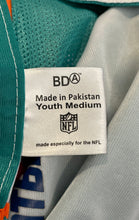 Load image into Gallery viewer, BDA Inc. Boys Green Miami Dolphins Schaedel Football Sports NFL Jersey Size M