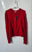 Load image into Gallery viewer, BR Womens Red Long Sleeve Crew Neck Stretch Pullover Sweater Size L