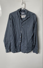 Load image into Gallery viewer, Psycho Bunny Mens Gray Long Sleeve Collared Button-Up Shirt Size Medium