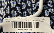 Load image into Gallery viewer, Tommy Hilfiger Womens Blue White Paisley 3/4 Sleeve Back Zip Sheath Dress Size 8