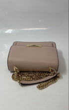 Load image into Gallery viewer, Michael Kors Womens Jade Pink Leather Chain Strap Flap Over Lined Crossbody Bag