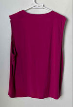 Load image into Gallery viewer, Nine West Womens Pink Sleeveless V-Neck Button Front Blouse Top Size XL