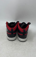 Load image into Gallery viewer, Nike Boys Air Jordan 1 Mid DQ8424-067 Black Red Lace-Up Sneakers Shoes Size 13C