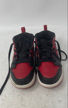Load image into Gallery viewer, Nike Kids Air Jordan 1 Mid Red Black Lace-Up Sneakers Shoes Size 10C