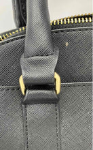 Load image into Gallery viewer, Steve Madden Womens Black Inner Pockets Zipper Dome Satchel Handbag