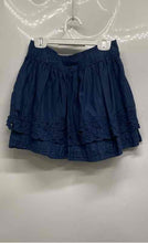 Load image into Gallery viewer, Abercrombie & Fitch Womens Blue Floral Embroidered Eyelet Ruffle Mini Skirt Sz M