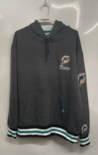 Load image into Gallery viewer, NFL Mens Gray Miami Dolphins Long Sleeve Pockets Pullover Hoodie Size Large