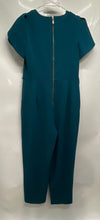 Load image into Gallery viewer, Calvin Klein Womens Teal Short Sleeve Back Zip One-Piece Jumpsuit Size 8