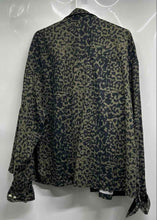 Load image into Gallery viewer, ASOS Design Mens Green Black Animal Print Long Sleeve Button-Up Shirt Size 2XL
