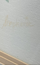 Load image into Gallery viewer, Vintage Framed Morning Glory Flowers By Stephanie Signed Pastel Art Painting