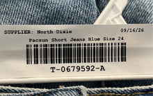 Load image into Gallery viewer, Pacsun Womens Blue Denim High-Rise Pockets Festival Cut-Off Shorts Size 24
