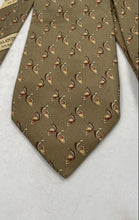 Load image into Gallery viewer, Valentino Mens Beige Printed Adjustable Keeper Loop Designer Tie
