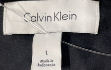 Load image into Gallery viewer, Calvin Klein Mens Black Short Sleeve Collared Button-Up Shirt Size Large