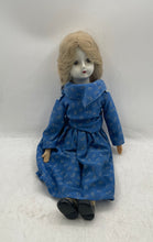 Load image into Gallery viewer, Blonde Hair Blue Dress Outfit Open Eyes Fashion Porcelain Doll