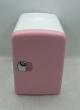 Load image into Gallery viewer, Pink And White Compact Portable Personal Mini Fridge Skincare Cooler Not Tested