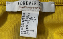 Load image into Gallery viewer, Forever 21 Womens Yellow Sleeveless Square Neck Regular Fit Camisole Top Size M