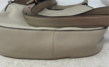 Load image into Gallery viewer, Michael Kors Womens Elyse Gray Leather Tassel Flap Saddle Crossbody Handbag