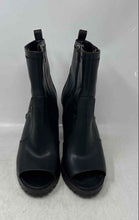 Load image into Gallery viewer, Vince Camuto Womens Black Leather Peep Toe Block Heel Ankle Booties Size 8M