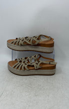 Load image into Gallery viewer, Bella Vita Womens Zip-Italy Brown Beige Suede Open Toe Espadrille Sandals Sz 6M