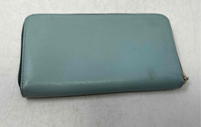 Load image into Gallery viewer, Kate Spade New York Womens Green Leather Card Holder Zip-Around Wallet