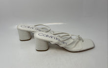 Load image into Gallery viewer, Calvin Klein Womens White Leather Open Toe Slip-On Slide Sandals Size 8.5 M
