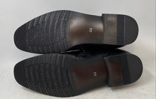 Load image into Gallery viewer, Unbranded Mens Black Faux Leather Buckle Strap Side Zipper Ankle Boots Sz EUR 44