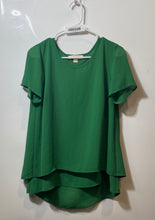 Load image into Gallery viewer, Michael Kors Womens Green Short Sleeve Layered Hi-Low Hem Tunic Blouse Size S