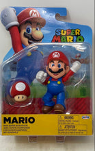 Load image into Gallery viewer, JAKKS Pacific World Of Nintendo Super Mario W/ Mushroom Action Figure Sealed