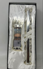 Load image into Gallery viewer, Silver-Tone Floral Personalized Baby Birth Certificate Holder With Stand