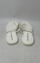 Load image into Gallery viewer, Calvin Klein Jeans Womens Edhen White Cutout Logo Slip-On Thong Sandals Size 10M