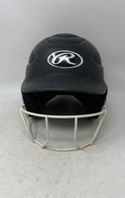 Load image into Gallery viewer, Rawlings Unisex Kids RCFH Black MLB Logo Face Guard Baseball Helmet Size 6.5-7.5