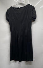 Load image into Gallery viewer, RMLL Womens Black Short Sleeve Chain Around Scoop Neck Mini Dress Size 14