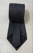 Load image into Gallery viewer, Michael Kors Mens Black Printed Keeper Loop Adjustable Formal Pointed Tie