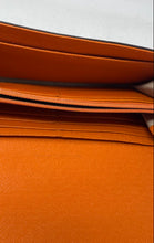 Load image into Gallery viewer, Michael Kors Womens Fulton Carryall Orange Leather Inner Divider Bifold Wallet