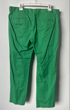 Load image into Gallery viewer, Express Mens Green Flat Front Straight Leg Photographer Dress Pants Size 34x32