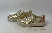Load image into Gallery viewer, Michael Kors Womens Emmett Gold Lace-Up Low Top Sneakers Shoes Size 7.5 M