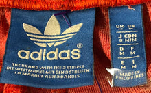 Load image into Gallery viewer, Adidas Mens Red Flat Front Elastic Waist Straight Leg Track Pants Size Medium