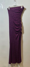 Load image into Gallery viewer, Rampage Womens Bright Magenta Metallic Strapless Ruched Maxi Dress Size Small