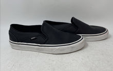Load image into Gallery viewer, Vans Womens Asher 508731 Black White Low Top Slip-On Sneaker Shoes Size 7