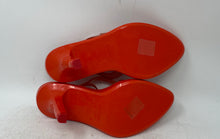 Load image into Gallery viewer, Melissa Womens Orange Peep Toe Stiletto Heel Ankle Strap Sandals Size 8