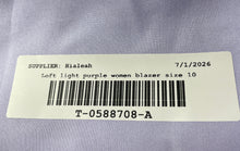 Load image into Gallery viewer, Loft Womens Light Purple Long Sleeve Pockets Notch Lapel One-Button Blazer Sz 10