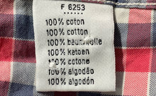 Load image into Gallery viewer, Lacoste Mens Pink Gray White Plaid Collared Regular Fit Button-Up Shirt Size 44